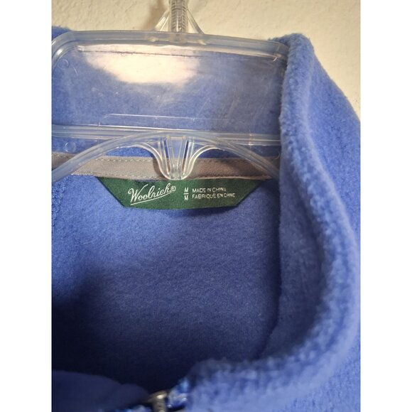 Woolrich Winter Vest Full Zip Outdoors Camping Hiking Casual Blue Sz Medium AK12 - Picture 4 of 5